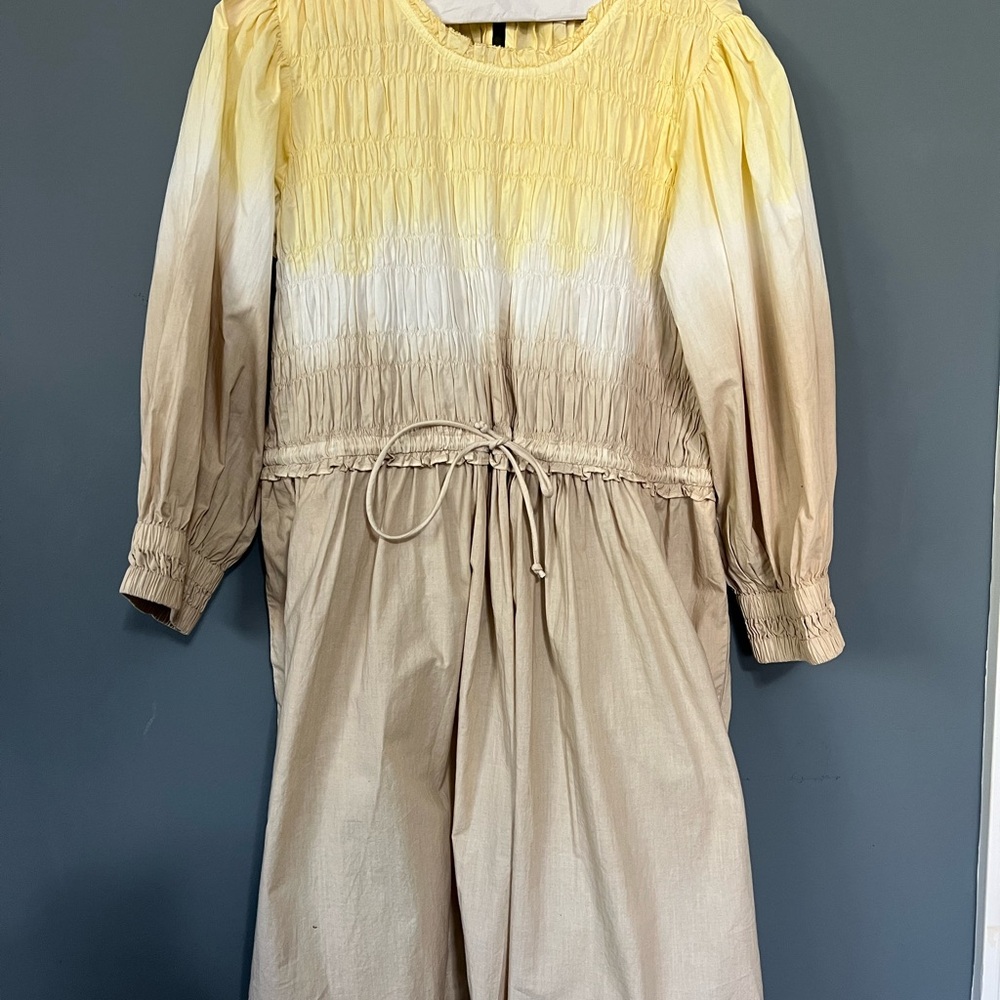 Apiece Apart Light Yellow Smocked Top